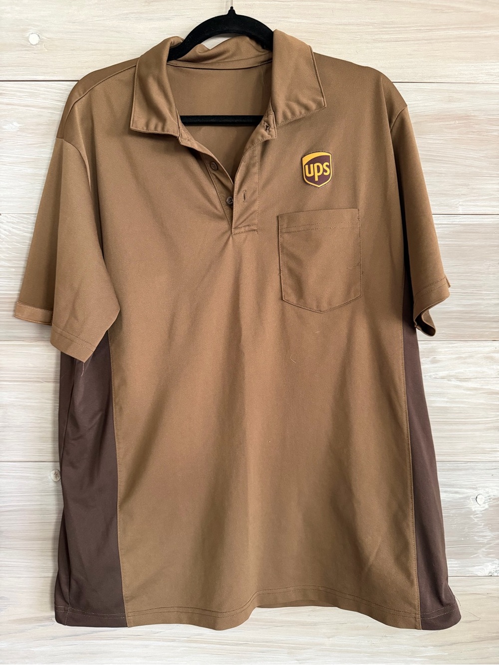 Brown Short-Sleeve UPS shipping Polo Shirt